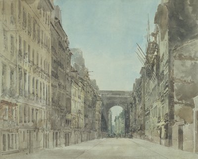 Rue and Porte St Denis, Paris by Thomas Girtin